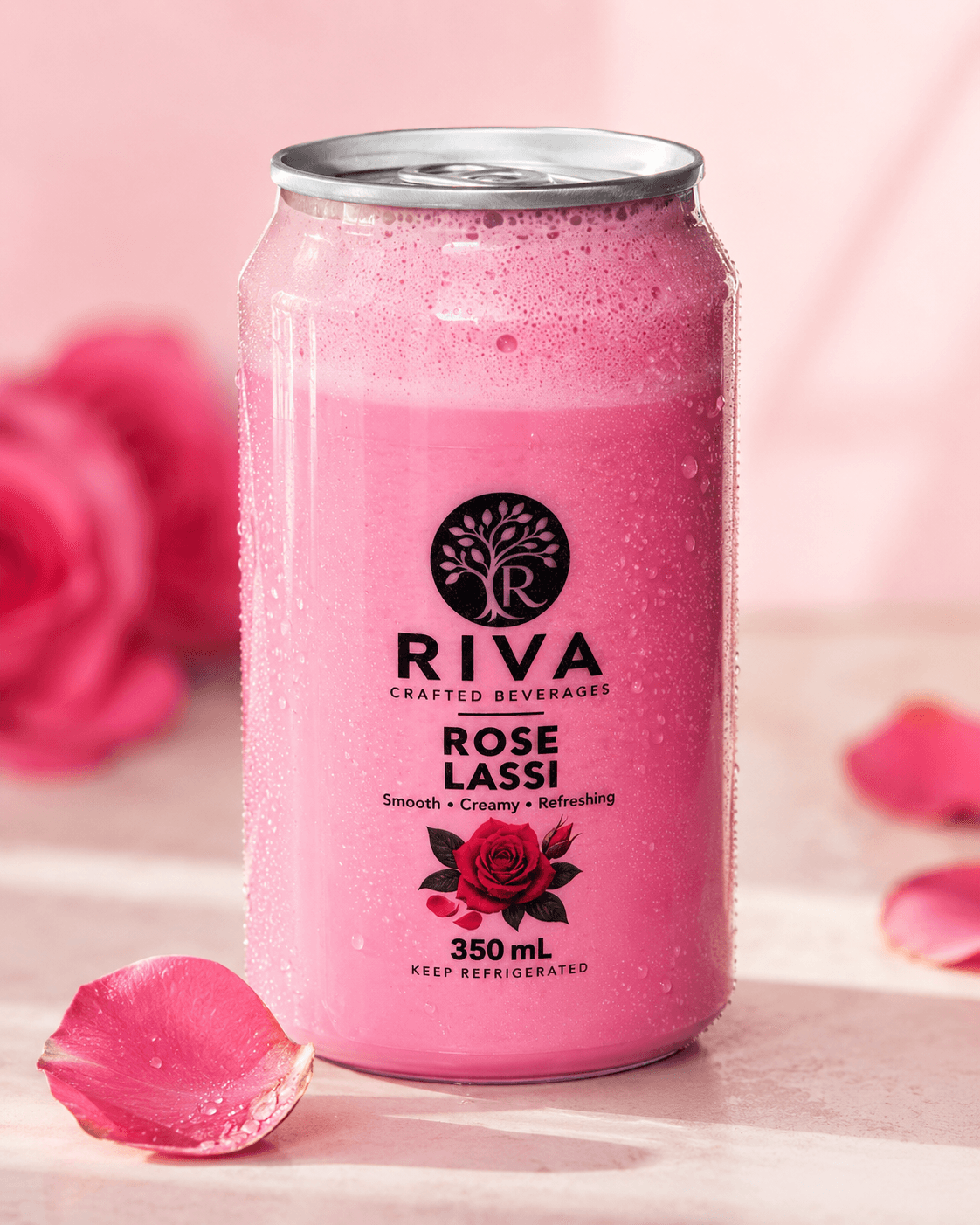 Riva Rose Lassi — chilled can, ready to drink